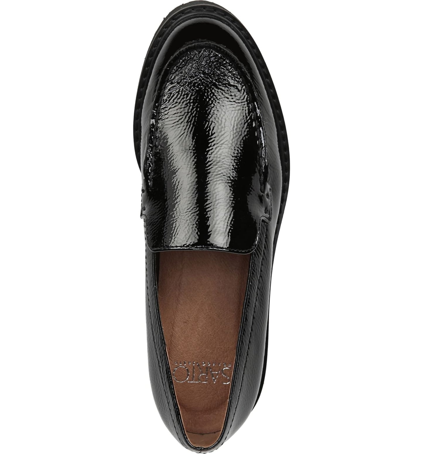 Delana Black Patent Leather Franco Sarto Loafers