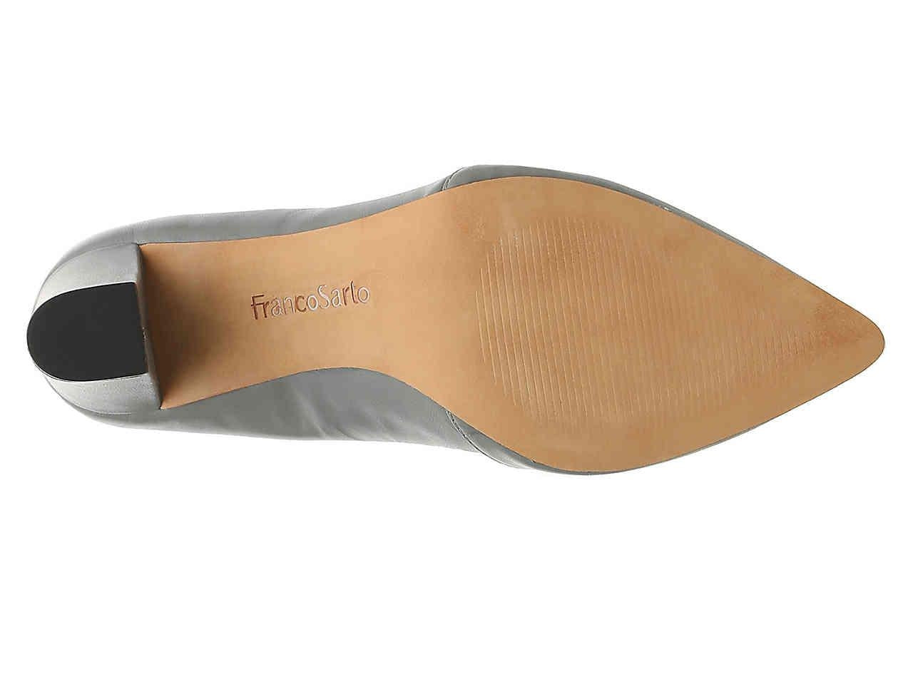 Abree Slate Grey Leather Franco Sarto Pumps