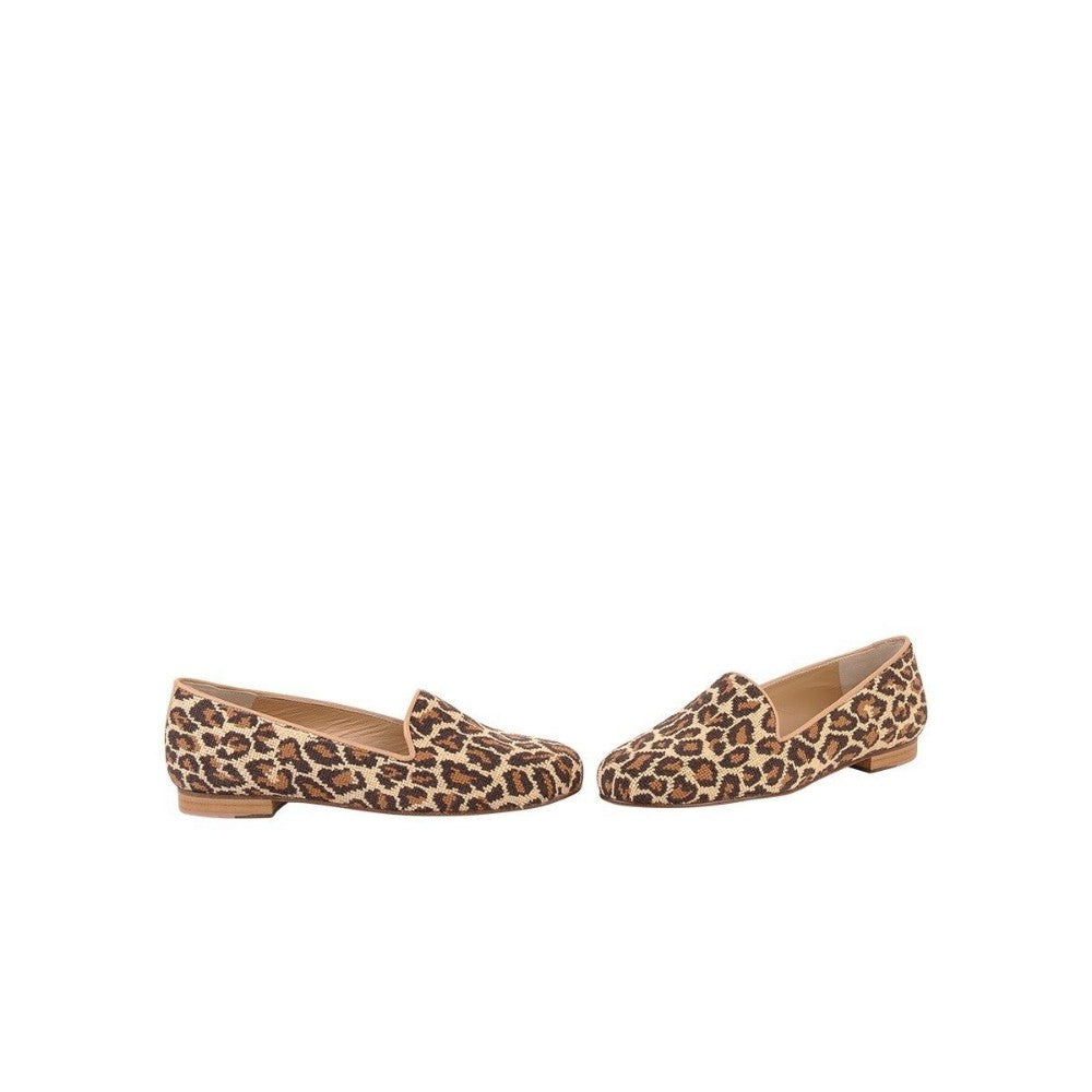 Gatsby Leopard Fabric Jon Josef Loafer Flat