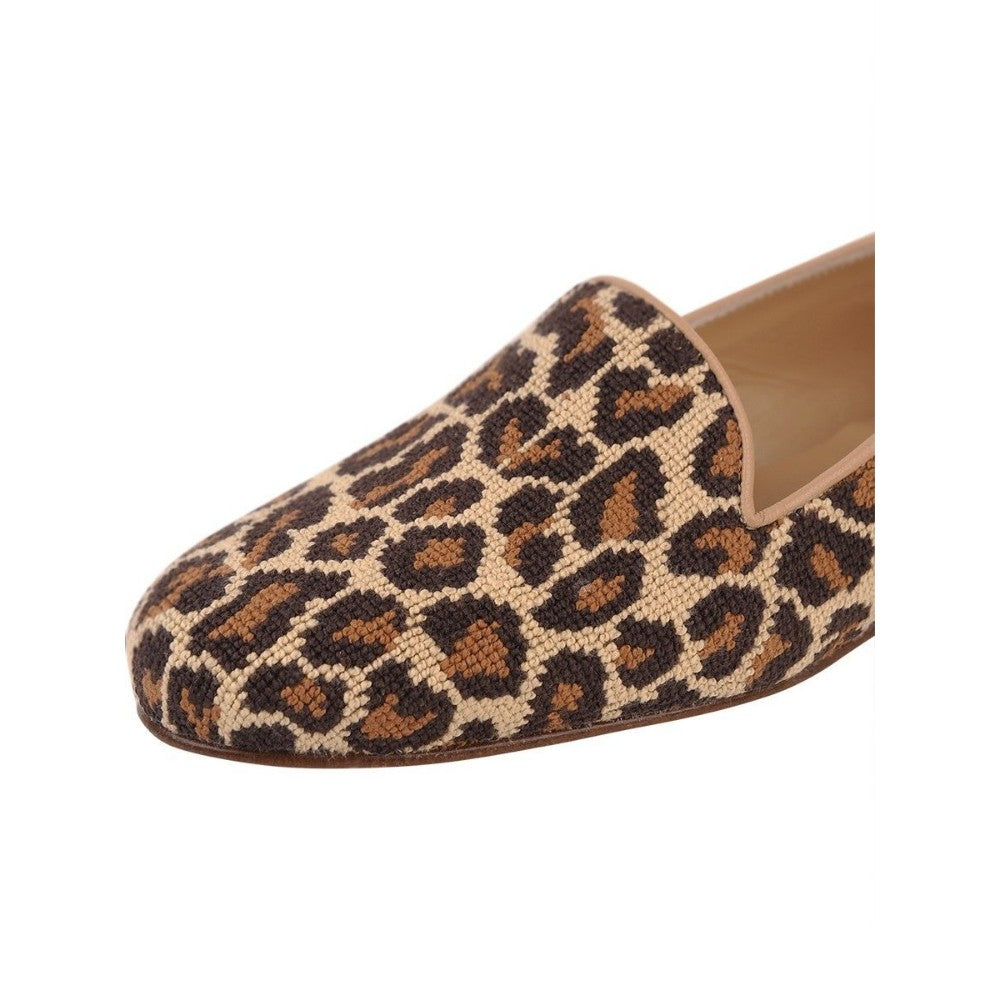 Gatsby Leopard Fabric Jon Josef Loafer Flat