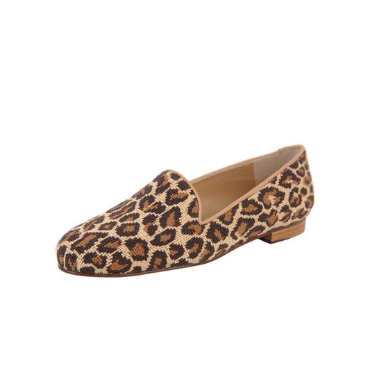 Gatsby Leopard Fabric Jon Josef Loafer Flat
