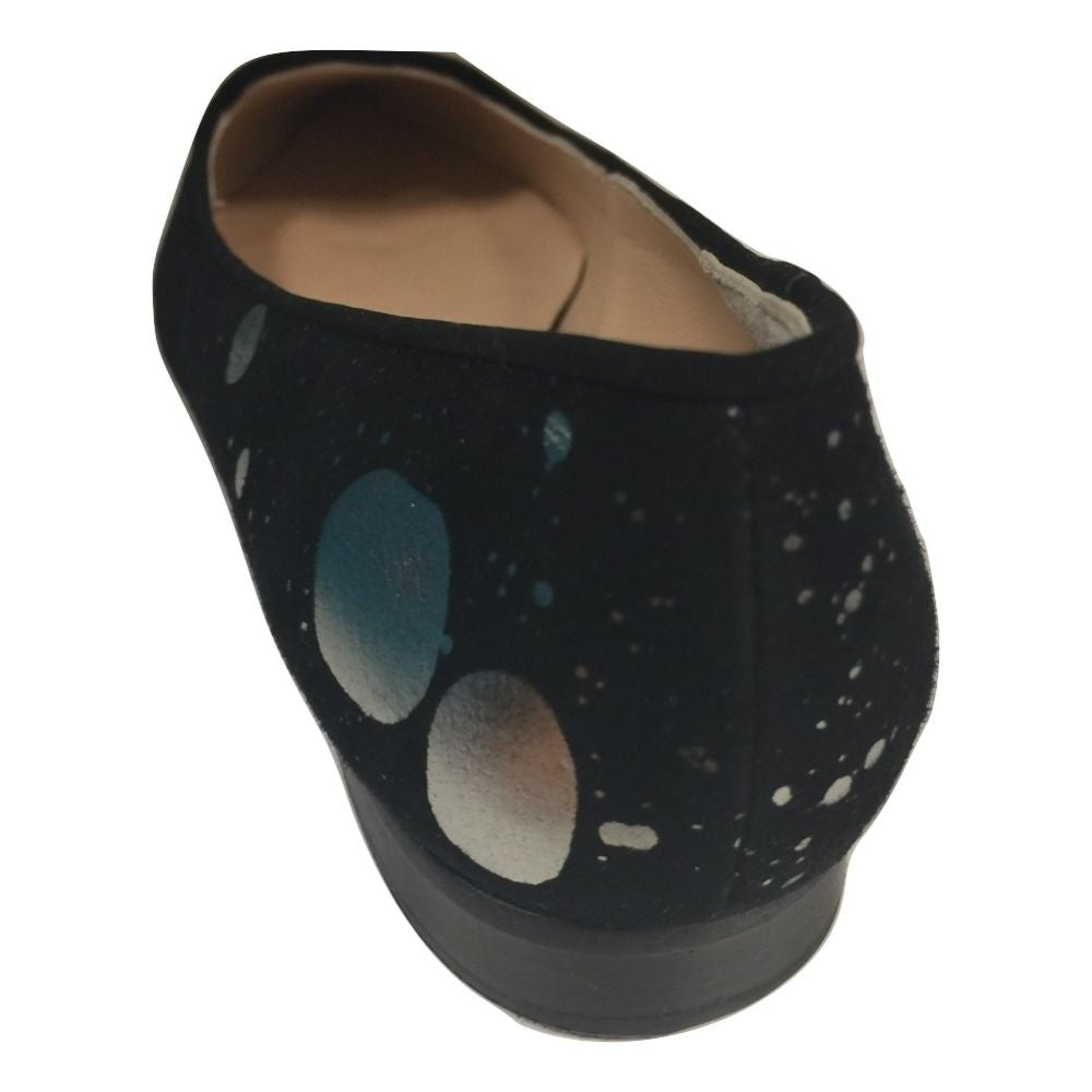 Blaine Dots Black Pewter Suede Jon Josef Flats