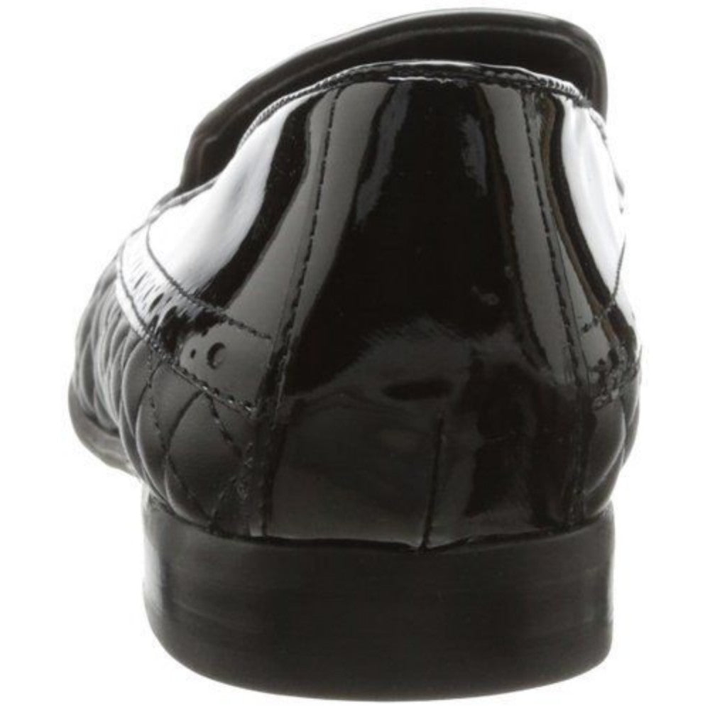 Franco Sarto Women's Tweed Black Quilted Leather Loafer Flat
