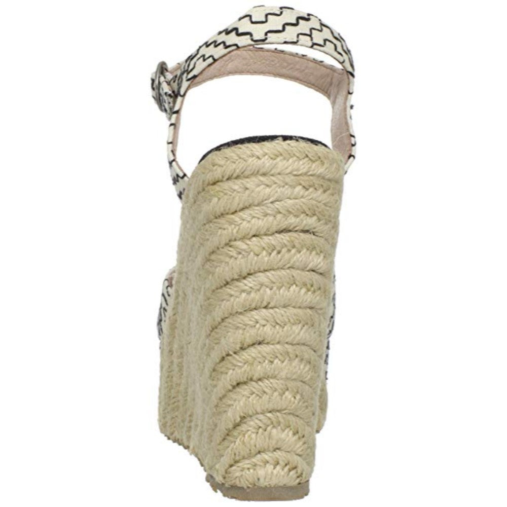 Baja White Black Charles David Wedge Espadrille Sandal