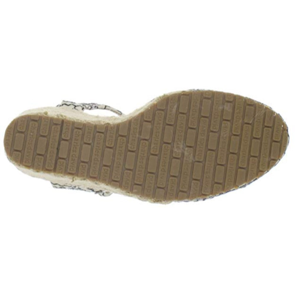 Baja White Black Charles David Wedge Espadrille Sandal