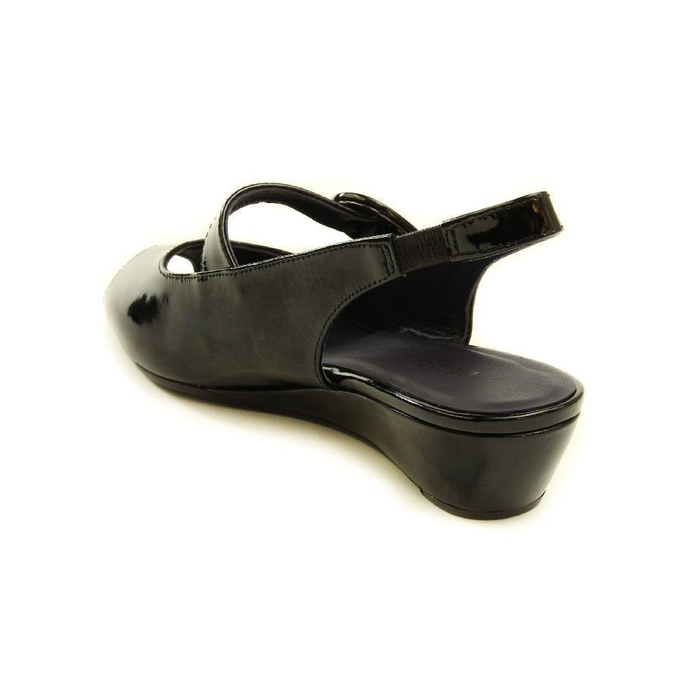 Eliza Black Patent Vaneli Sling