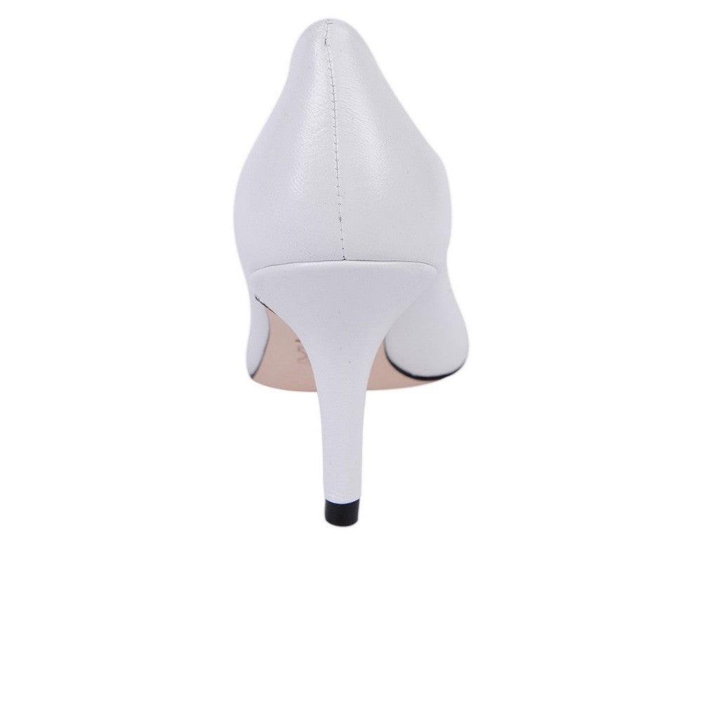 Paris White Leather Jon Josef Pumps