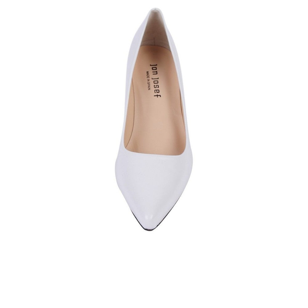 Paris White Leather Jon Josef Pumps