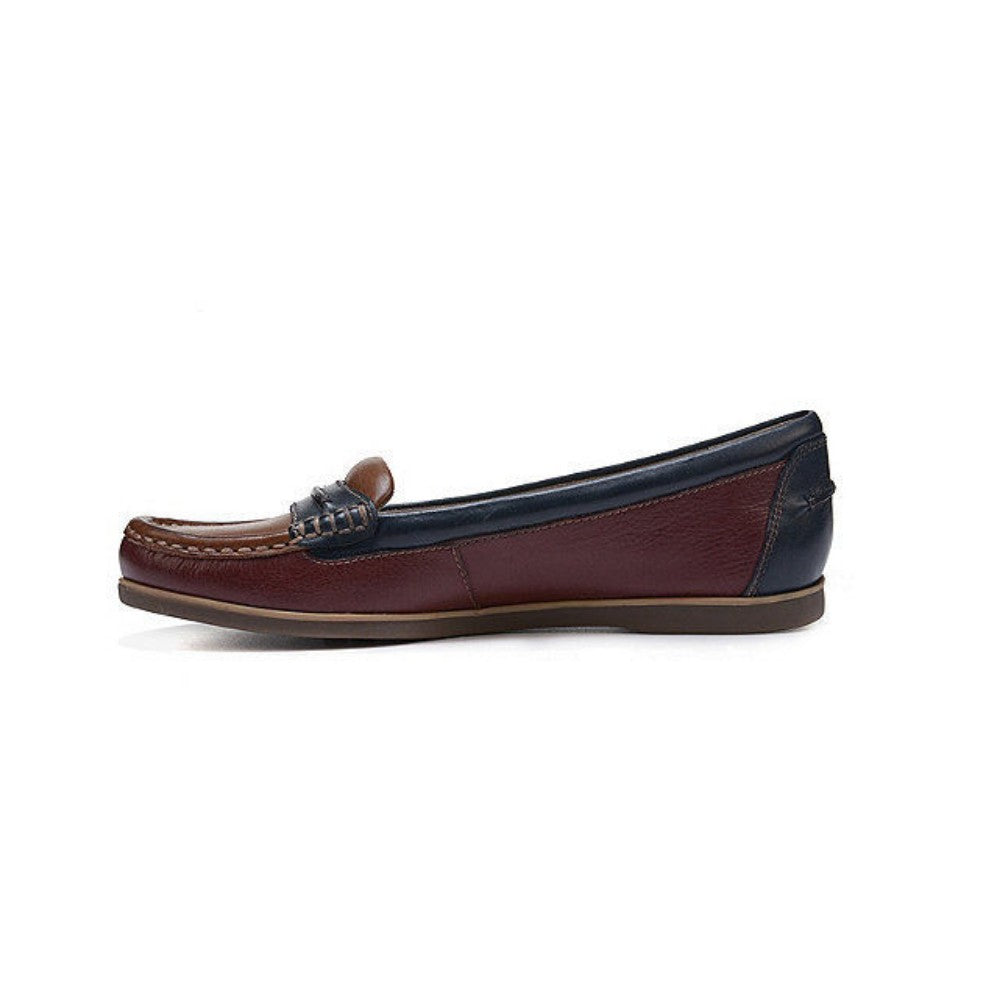 Naturalizer Women's Hamilton Wine Leather Boat Flat