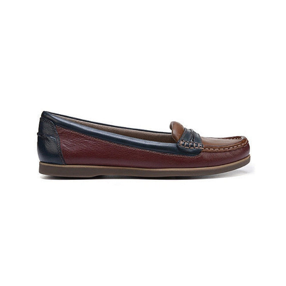 Naturalizer Women's Hamilton Wine Leather Boat Flat