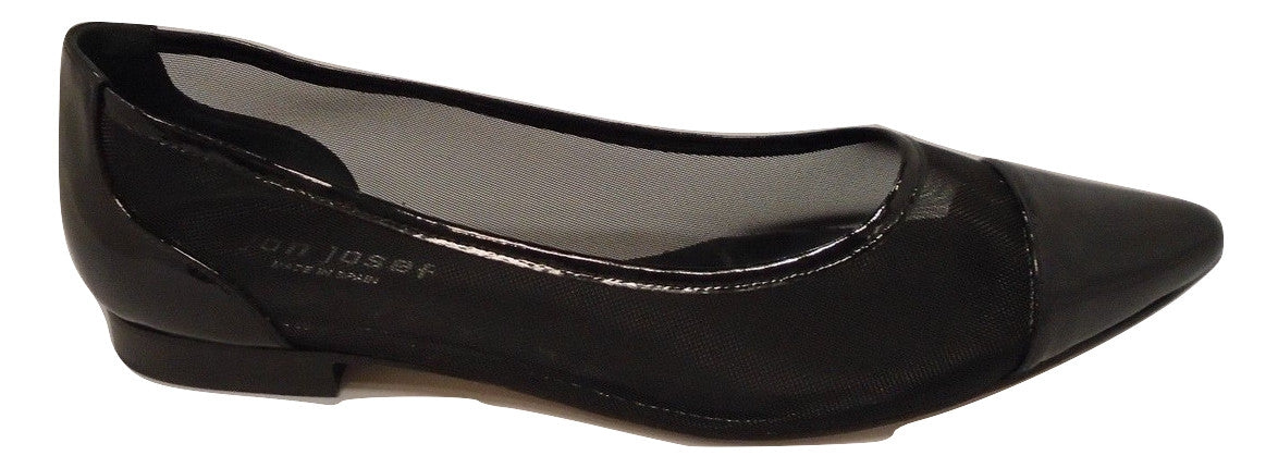 Caspe2 Black Patent Leather Mesh Jon Josef Flat