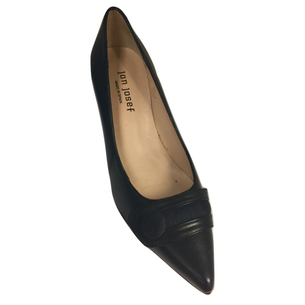Click Navy Leather Jon Josef Pumps