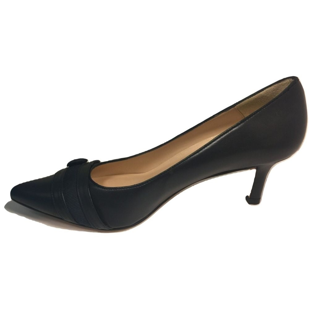 Click Navy Leather Jon Josef Pumps