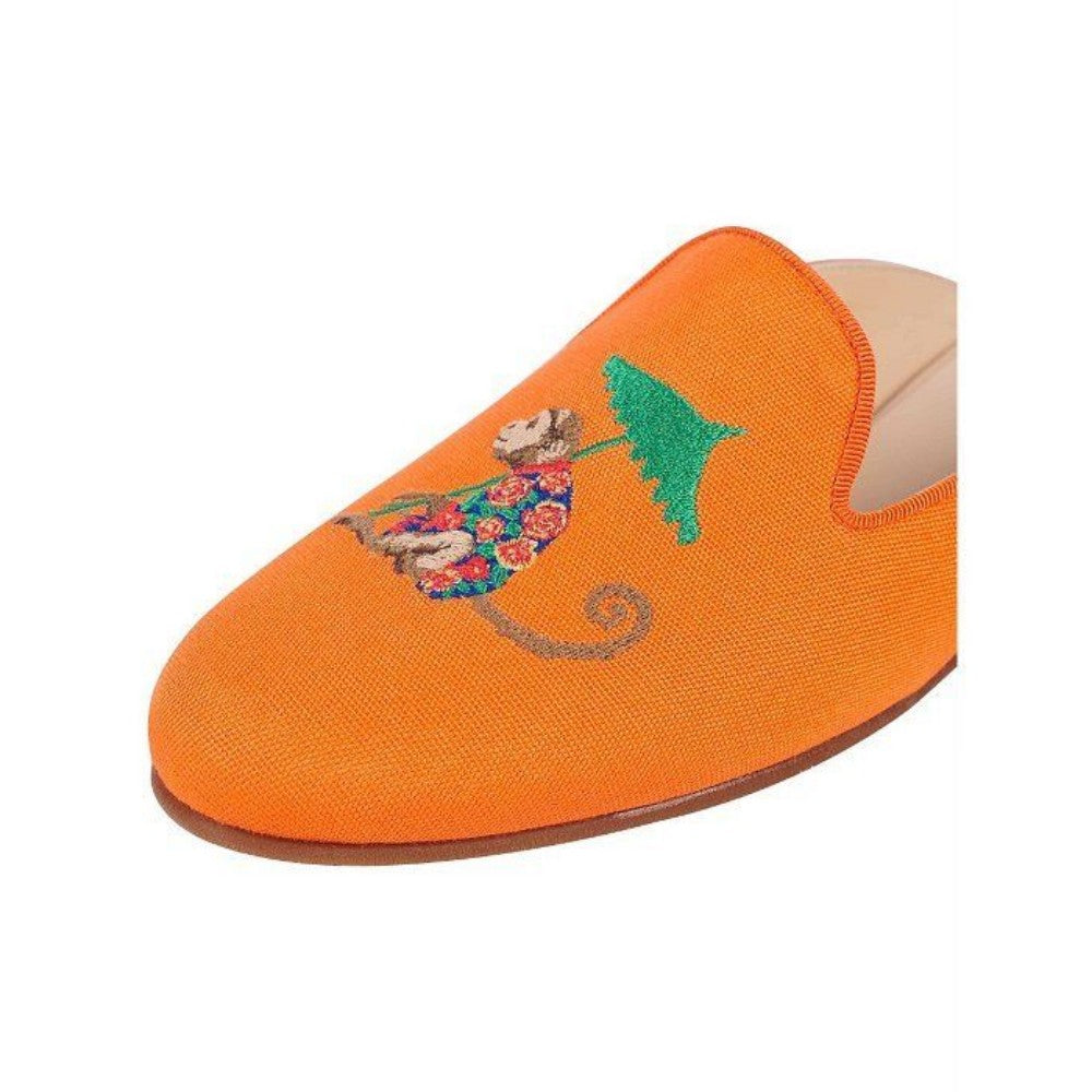 Monkey Orange Jon Josef Slide Linen Flat