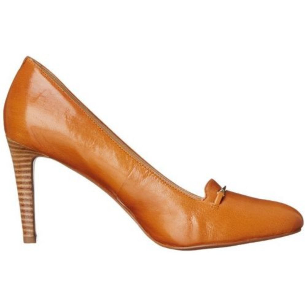 Nine West Women's Hiatus Dark Natural Leather Buckle Pump