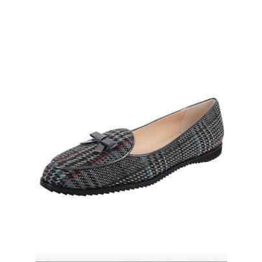Belgian Prince Gray Fabric Jon Josef Loafer Flats