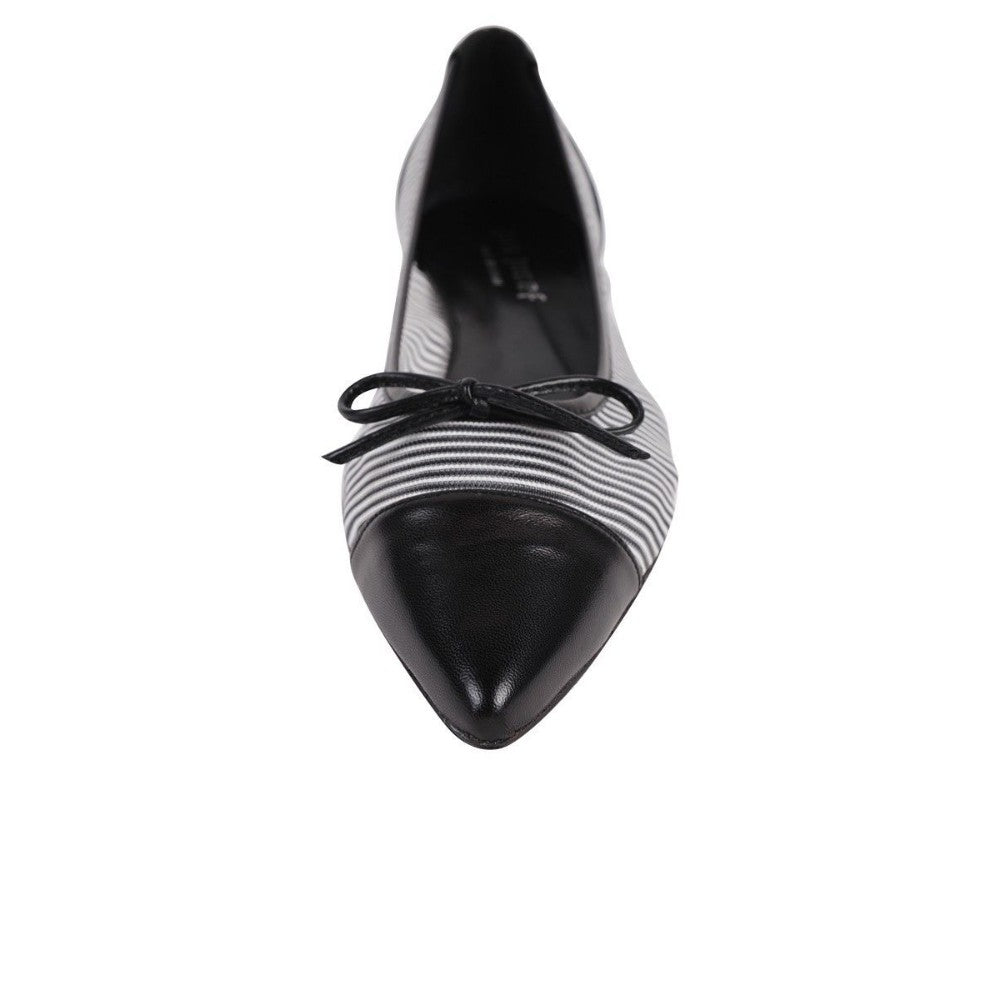Caspe Black and White Jon Josef Mesh and Leather Flat