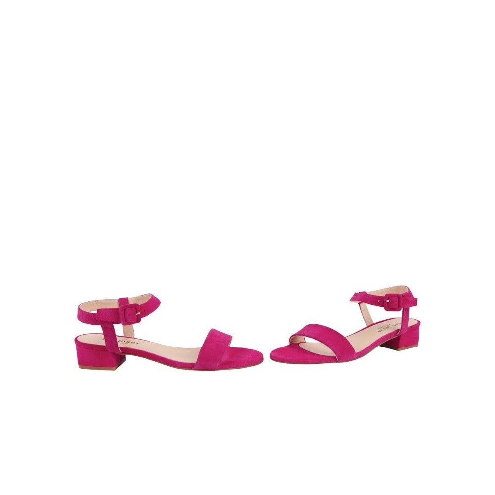 Crazy Fuchsia Suede Jon Josef Low Heel Sandal