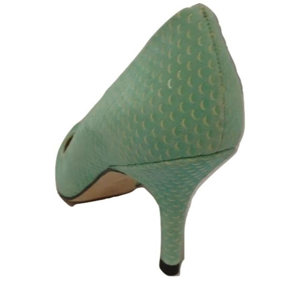 Paris Green Snake Suede Jon Josef Pumps
