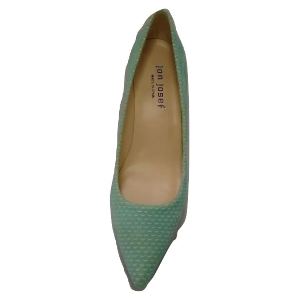 Paris Green Snake Suede Jon Josef Pumps