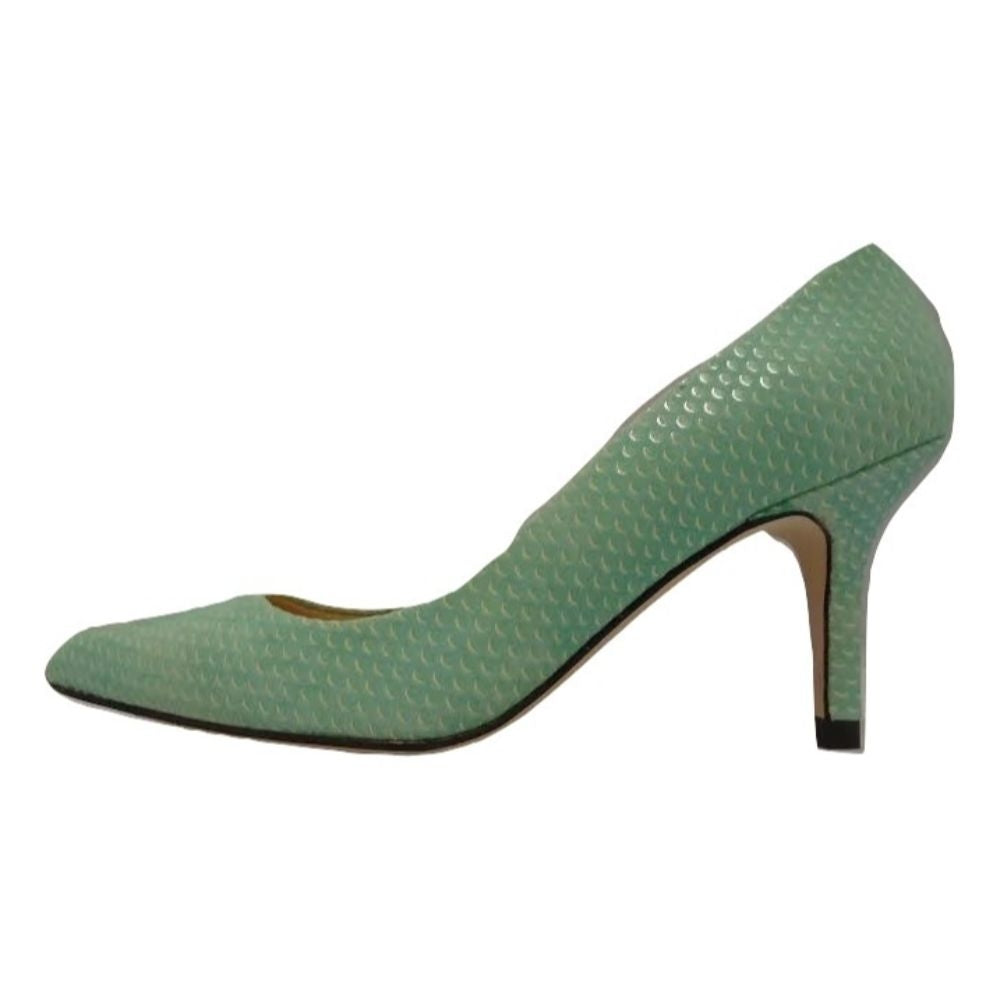 Paris Green Snake Suede Jon Josef Pumps