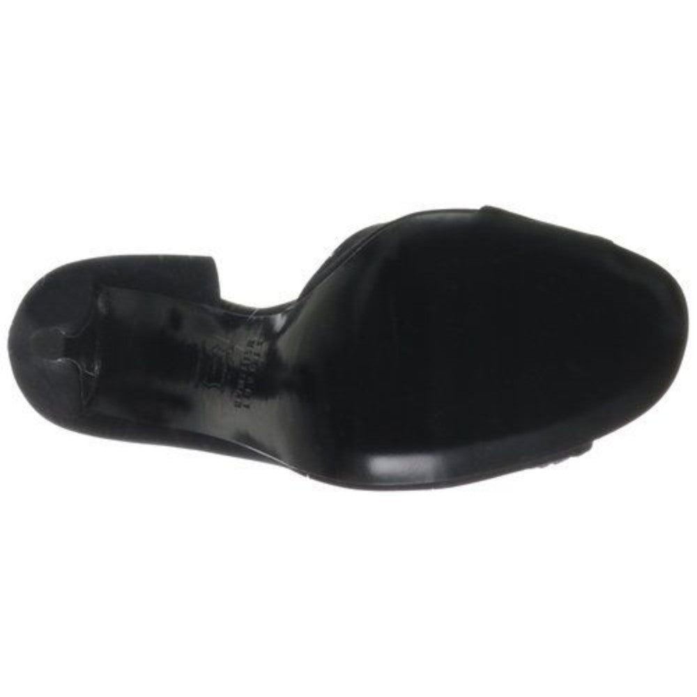 Stuart Weitzman Womens Lollipop Black Satin Leather Pumps