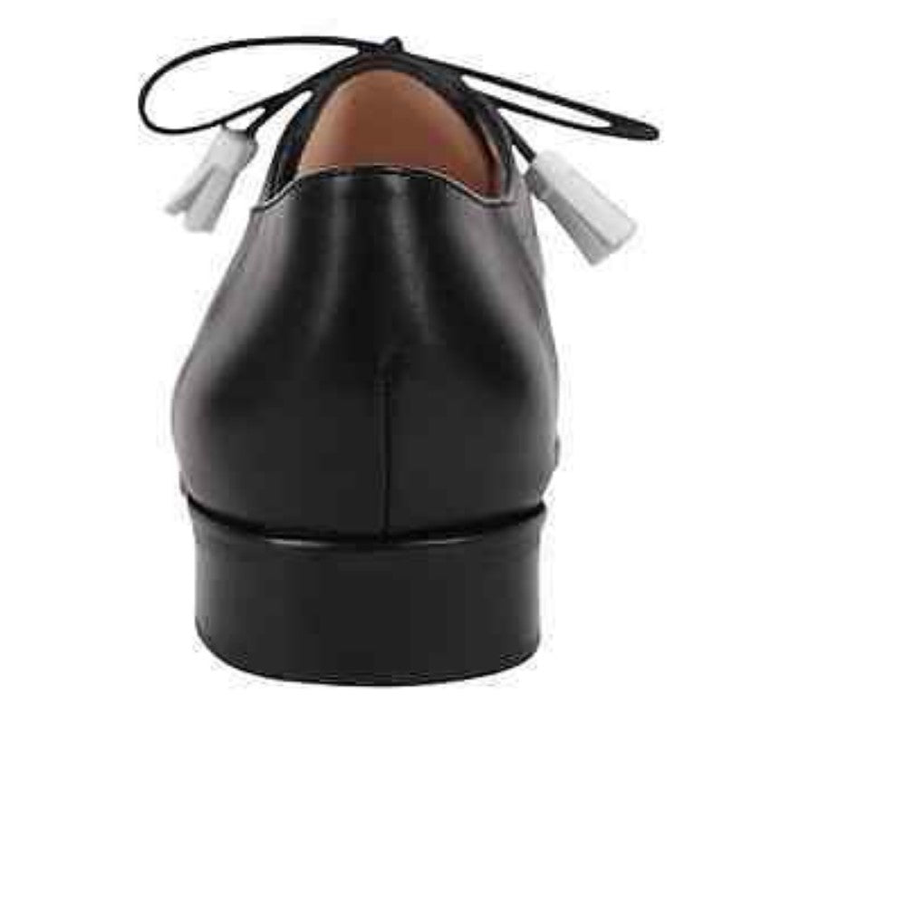 Talk Black and White Leather Jon Josef Flat