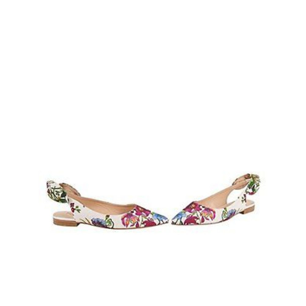 Marni Provance Linen Jon Josef Slingback Flat