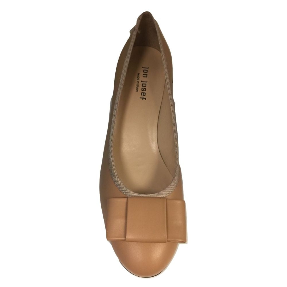 Jon Josef Womens Debra Nude Bow Leather Mid Heel Pump