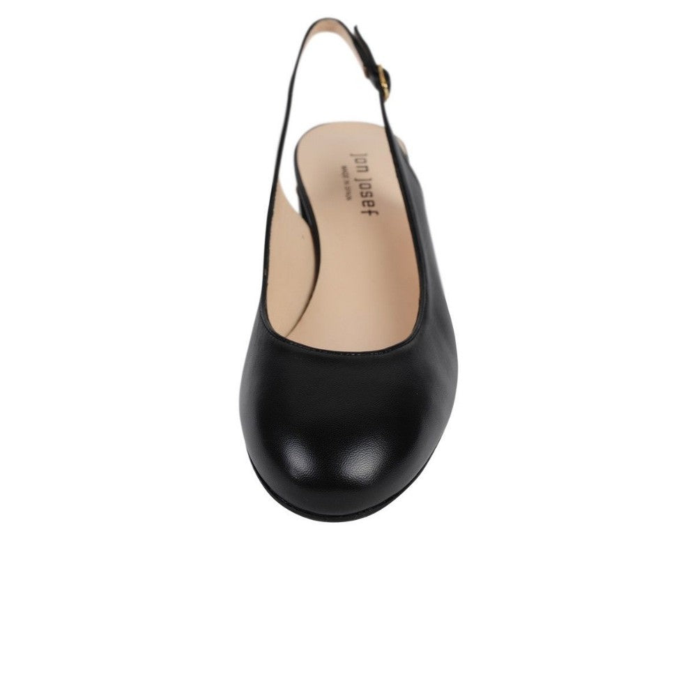 Jon Josef Tere Black Leather SlingbackPump