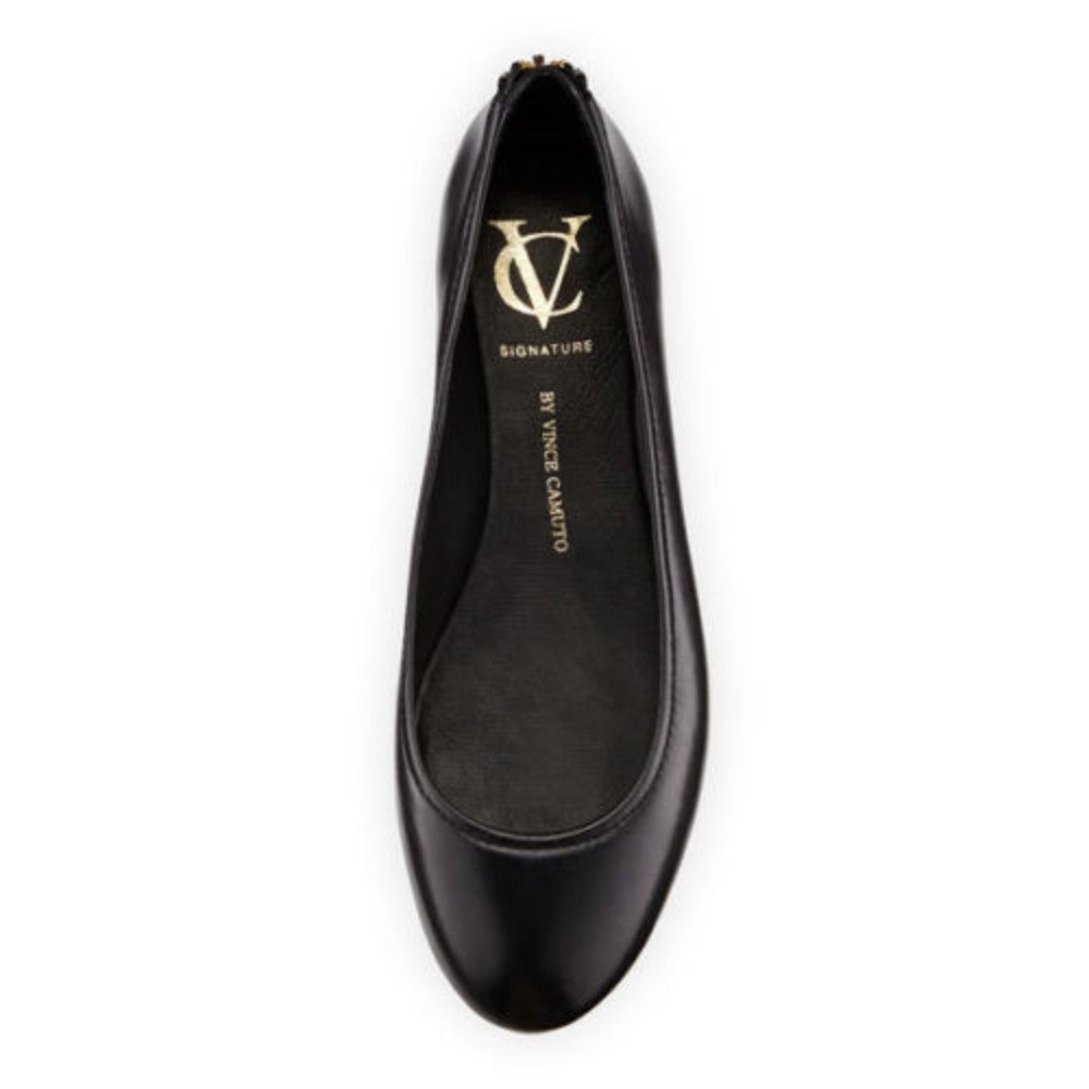 Vince Camuto Signature Womens Aaliyah Black Ballerina Flat