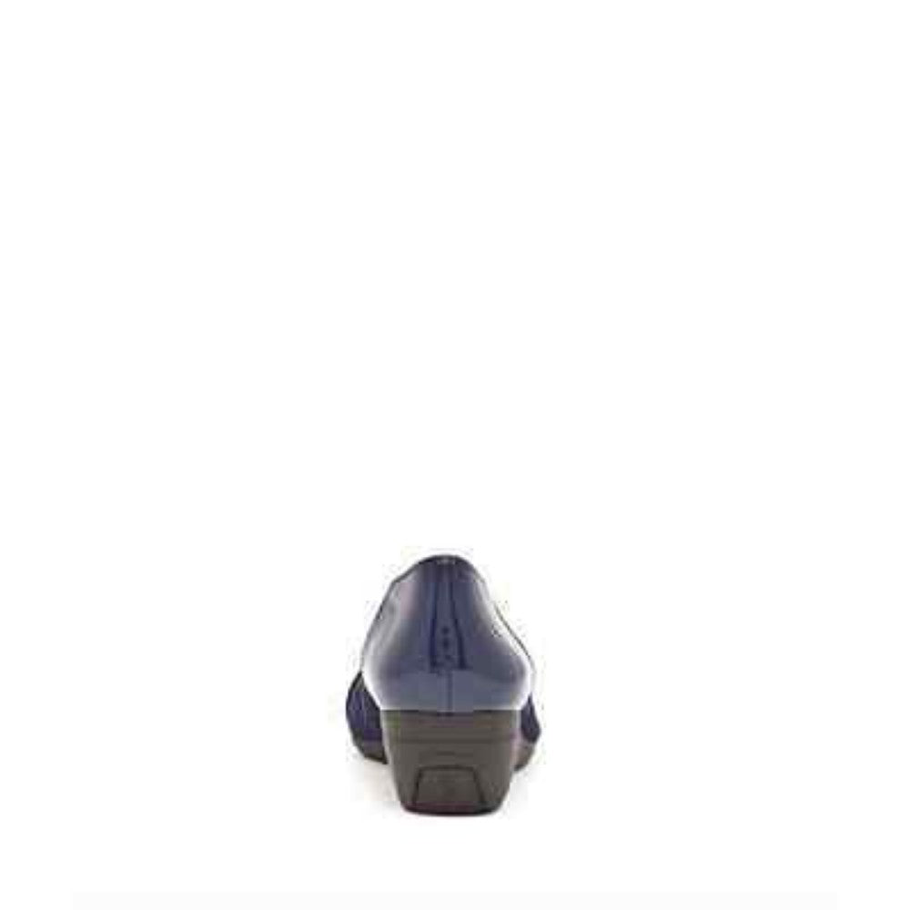 Anne Klein Women's Birta Navy Fabric Wedge Pump