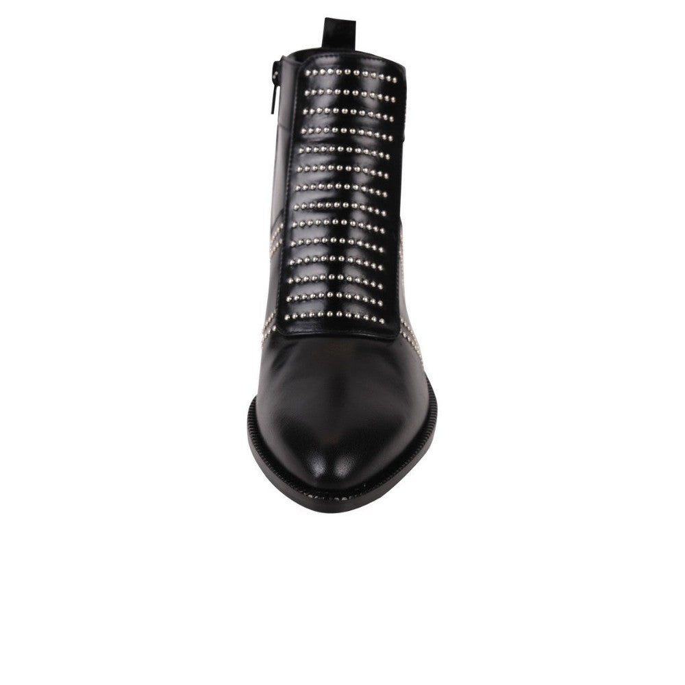 Luxury Black Leather Jon Josef Ankle Boot