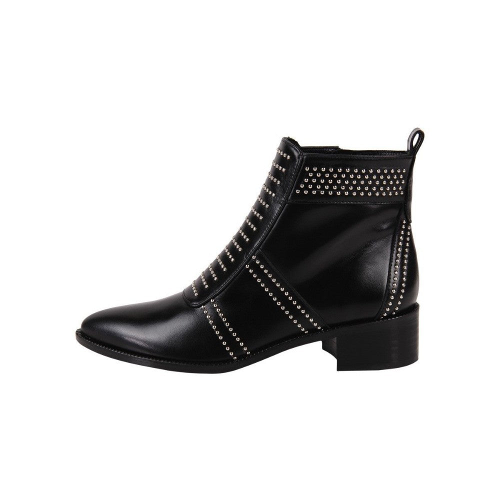 Luxury Black Leather Jon Josef Ankle Boot