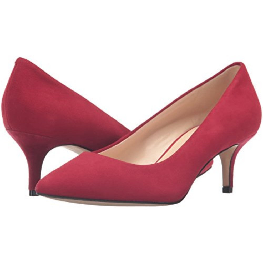Xeena Red Suede Nine West Pump - M - 6