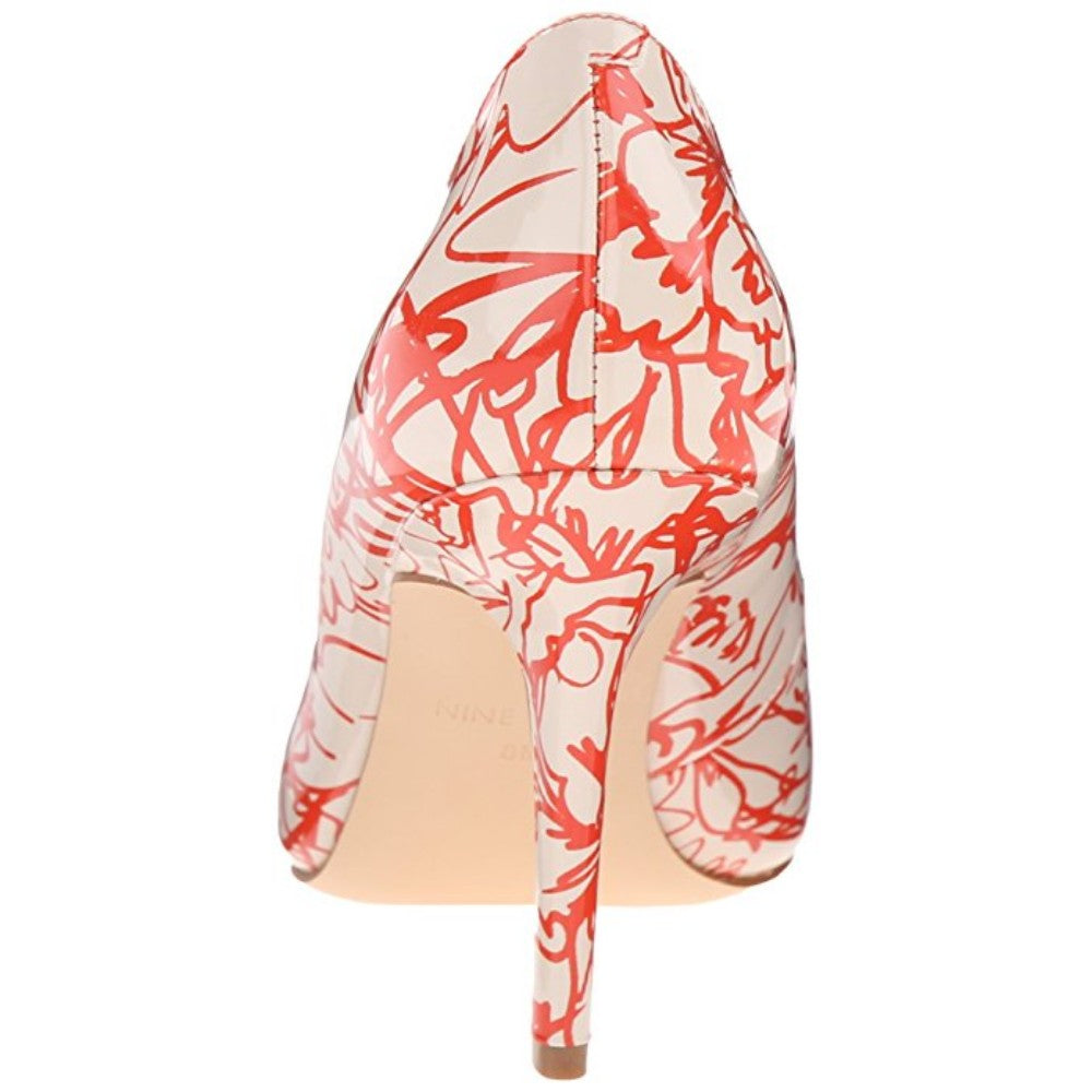 Nine West Women's Jackpot Off White Red Patent Pumps