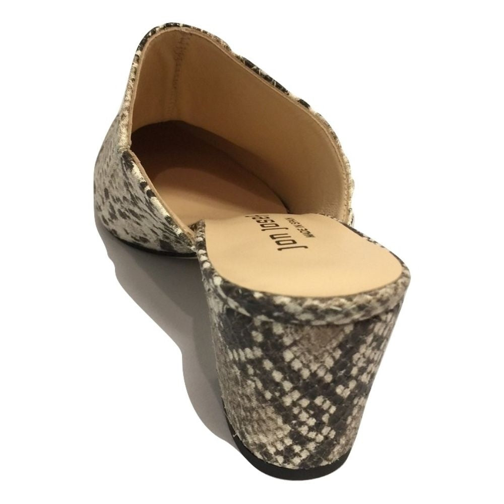 Florida Black and White Jon Josef Leather Sandal Clog