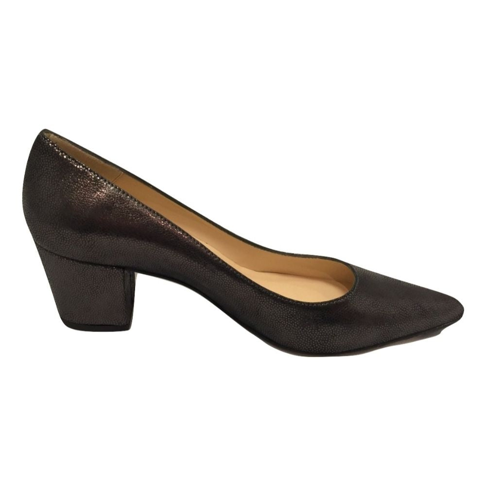 Christy Pewter Metallic Leather Jon Josef Pump