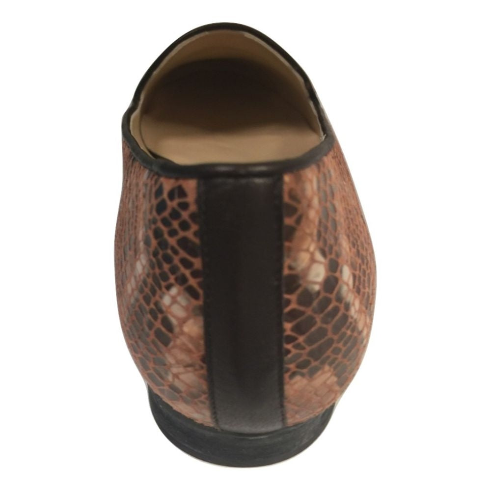 Gatsby Pierre Snake Brown Jon Josef Loafer Flat