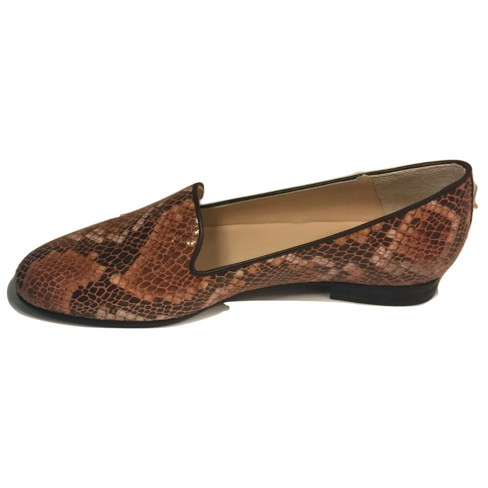 Gatsby Pierre Snake Brown Jon Josef Loafer Flat