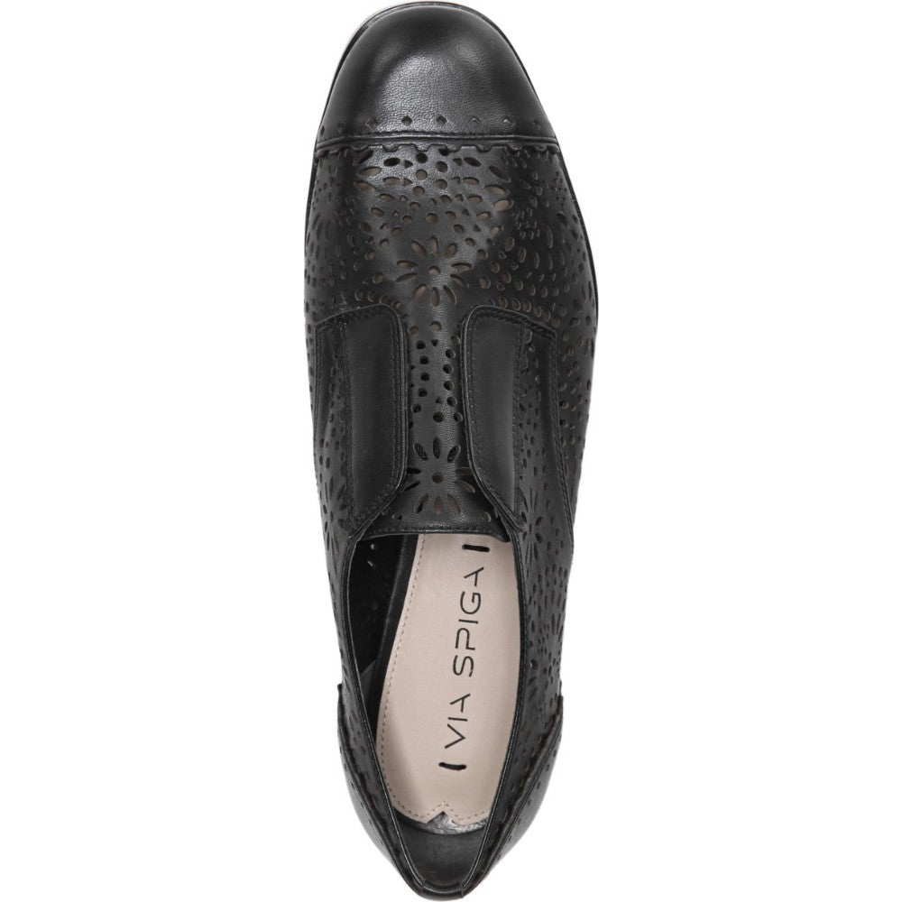Eliza Black Leather Via Spiga