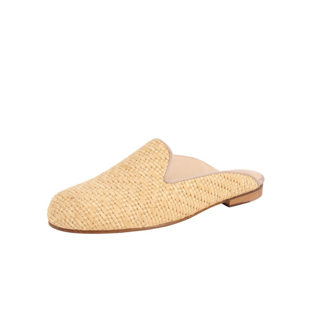 Great Natural Raffia Jon Josef Slide - M - 10.5