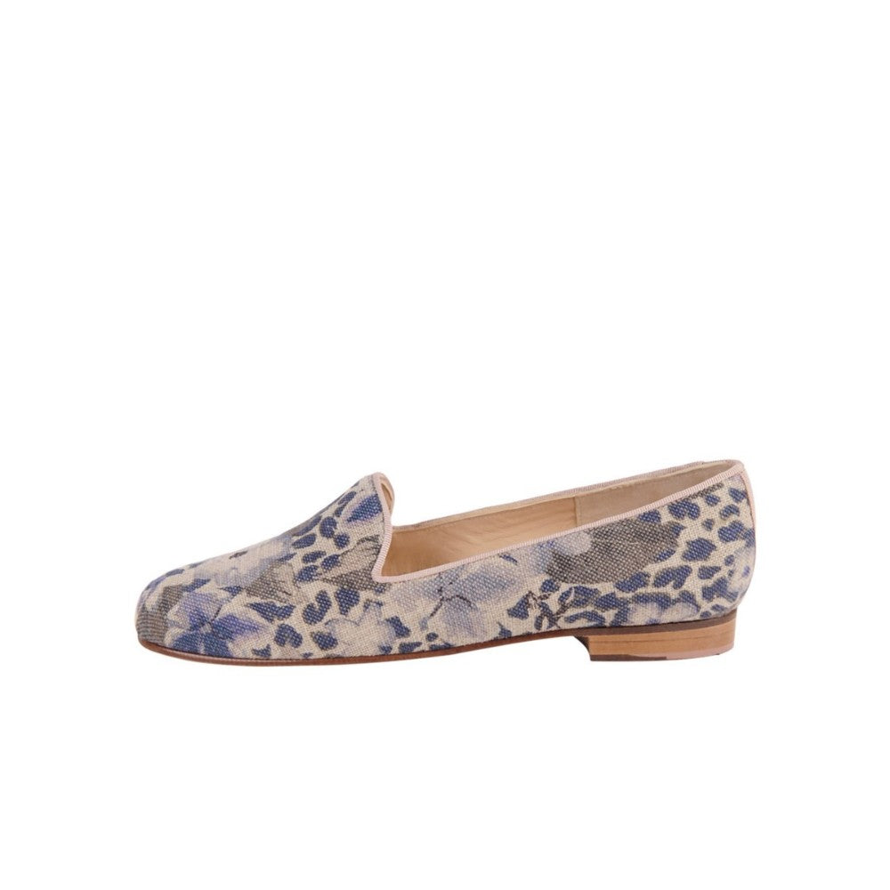 Gatsby Blue Sacco Linen Jon Josef Flat