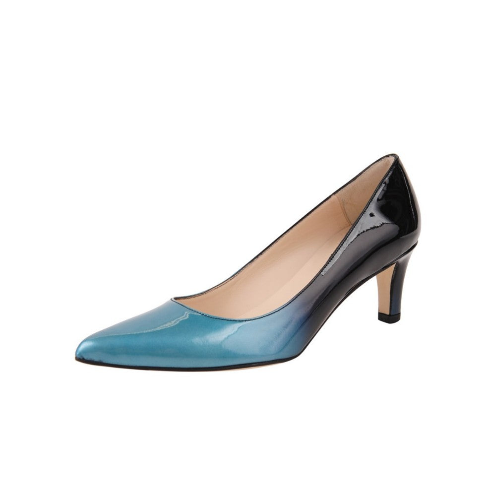 Chandra Blue Degrade Patent Leather Jon Josef Pump - M - 6