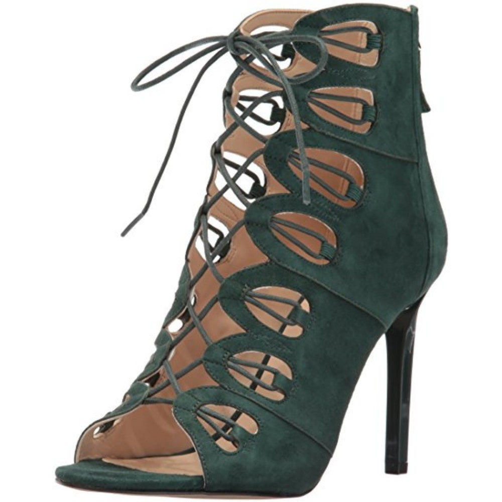 Leslie Green Suede Nine West Caged Sandal - M - 9