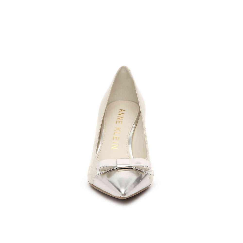 Flouncy Silver Anne Klein Pump