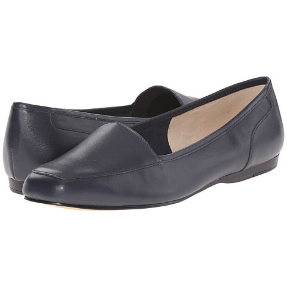 Bandolino Women's Liberty Navy Leather Loafer Flat - M - 11.5