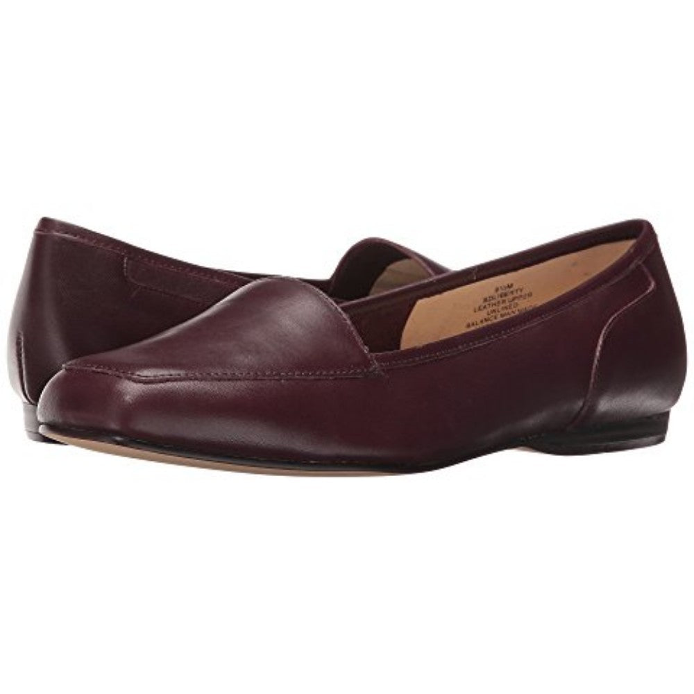 Bandolino Women's Liberty Black Cherry Leather Loafer Flat - M - 6