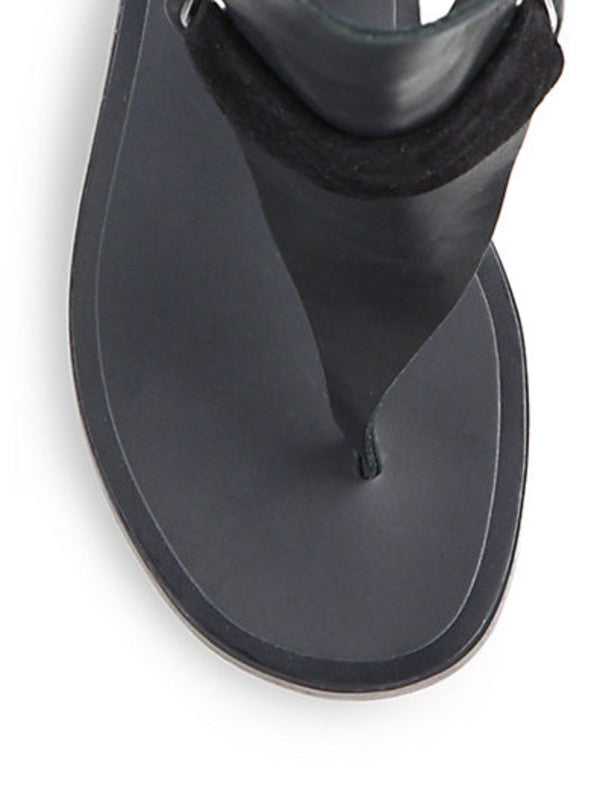 Mara Black Suede Rag&Bone Flat Sandal