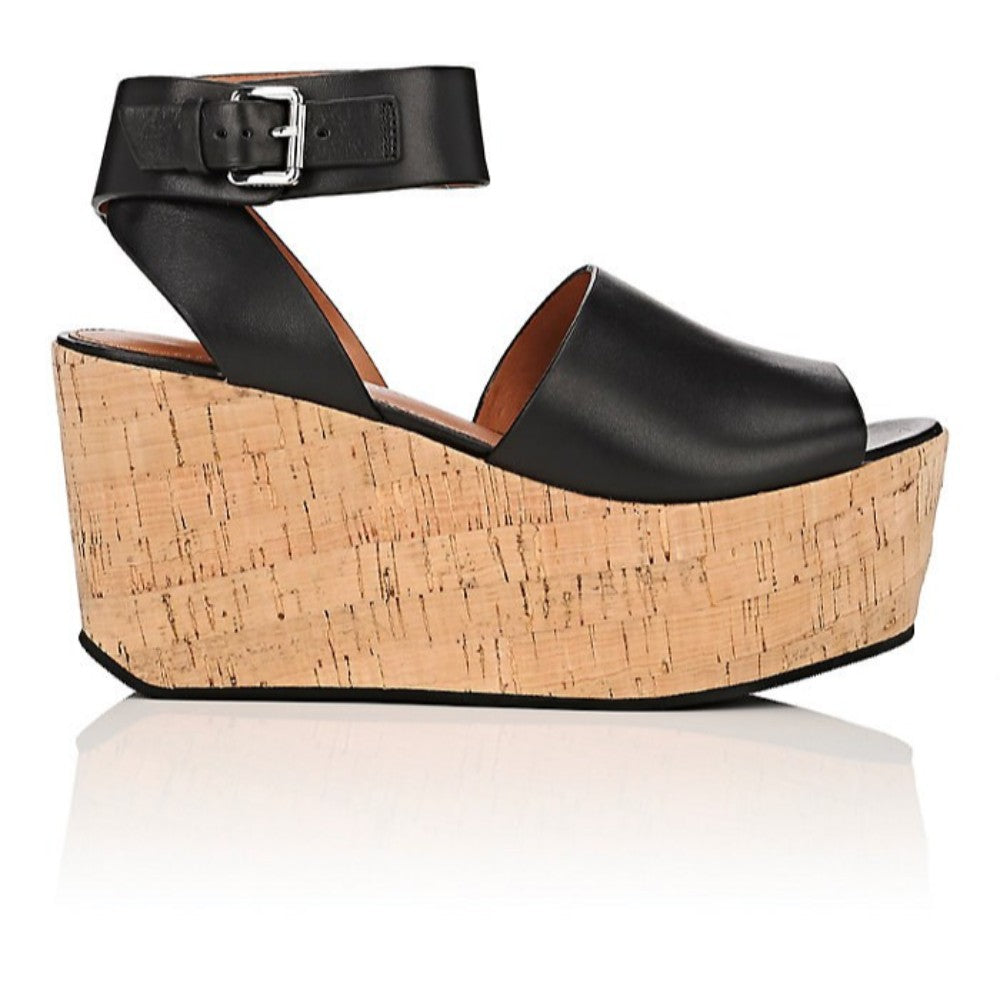 Faye Black Derek Lam Crosby Wedge Sandal